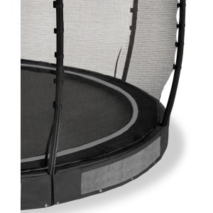 Dettaglio: Trampolino interrato nero EXIT Allure Classic Ø 305 cm con rete di sicurezza.