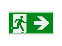 Hinweisschild Fluchtweg Pfeil nach rechts 30 x 15 cm
