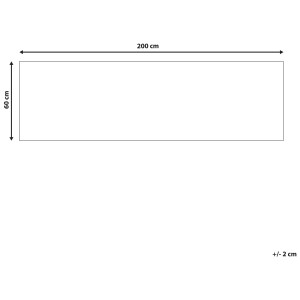 Schizzo del tappeto passatoia Kottar, 60x200 cm, grigio-blu, motivo orientale, dimensioni