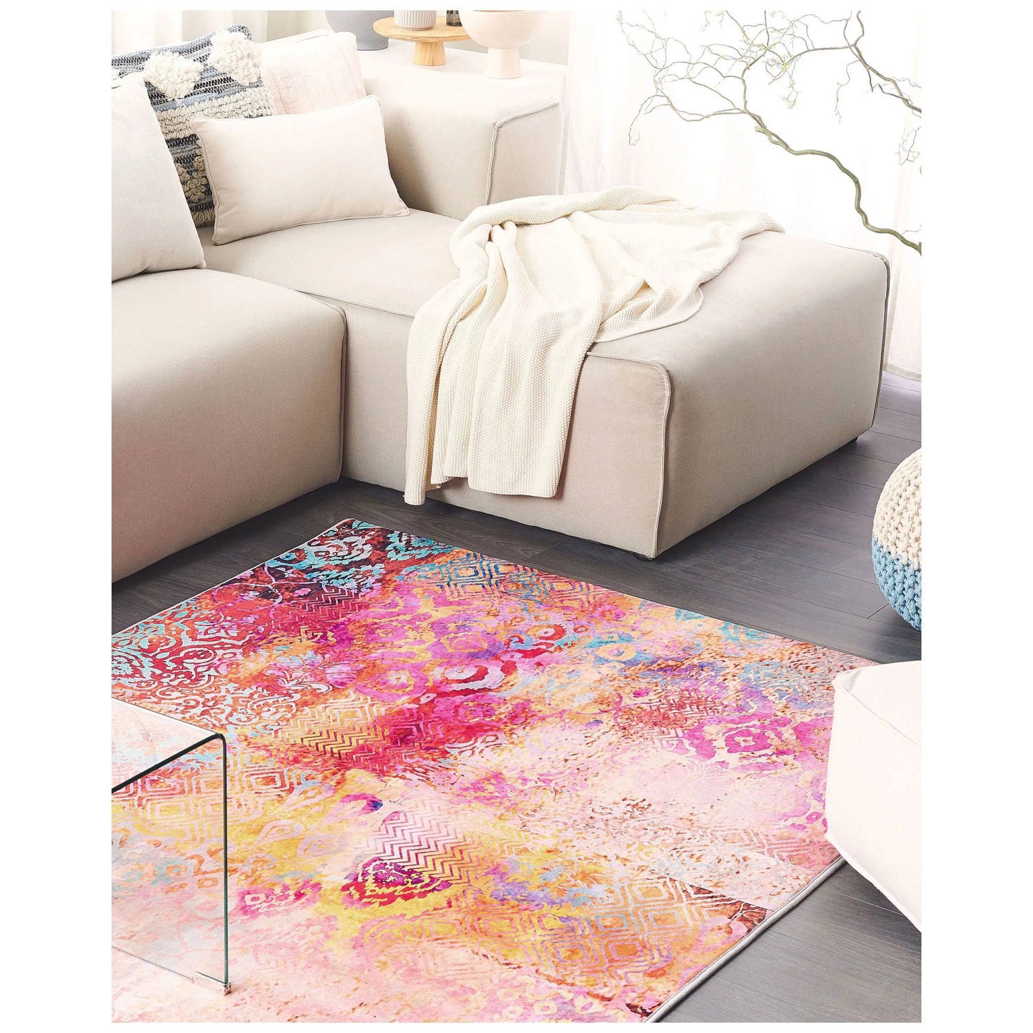 Teppich Isparta Kurzflor Bunt 140 x 200 cm kaufen bei OBI