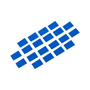 20 cales en plastique bleues LUX Classic pour l'alignement lors du carrelage et de la maçonnerie.