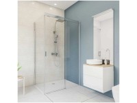 Breuer Rückwand Beton-Optik Weiss-Grau Hochglanz 100 x 255 cm