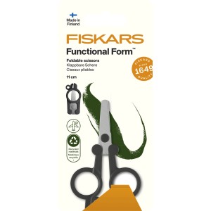 Forbici da viaggio Fiskars Functional Form, pieghevoli, 11 cm. Forbici compatte per viaggiare.