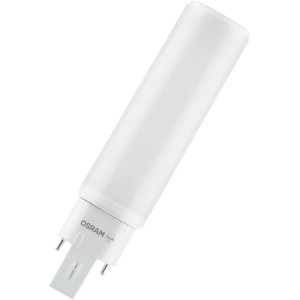 Lampadina LED Osram G24d-1 a tubo, 6W, luce bianca neutra per lampade fluorescenti LED.