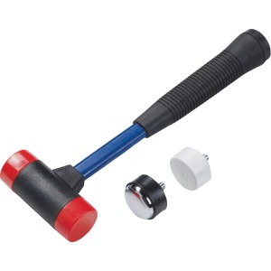 Marteau combiné LUX 35 mm avec têtes interchangeables pour travaux variés.