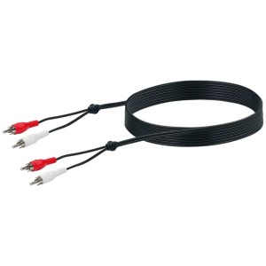 Cavo RCA Schwaiger nero (5 m) per trasmissione audio stereo.