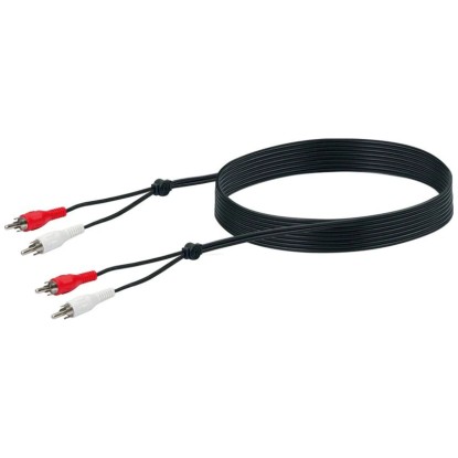 Schwaiger Câble RCA audio stéréo Noir 5 m