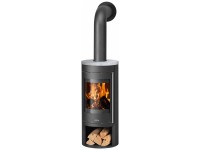 Justus Kaminofen Mino 2.0 Stahl Schwarz Abdeckplatte Speckstein 5 kW