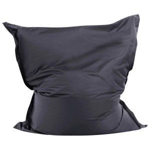 Pouf sacco Beliani Fuzzy nero, 180x140 cm, in nylon.