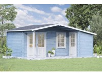 Alpholz Gartenhaus Nordkapp-40 A Satteldach 558 cm x 468 cm Hellblau