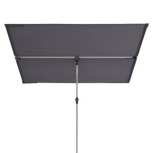 Paravento da balcone Doppler antracite, rettangolare, con telaio argentato.