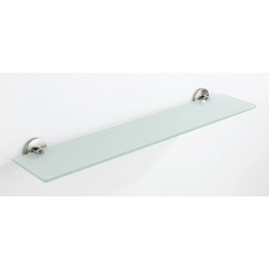 Étagère en verre Wenko Cuba, mat, largeur 60 cm. Étagère murale de salle de bain avec support en zinc moulé sous pression.