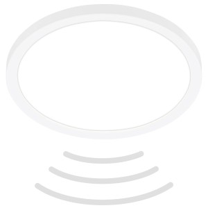 Lampada da bagno a LED Briloner bianca con sensore di movimento, 15W, 1900 lumen, IP44.