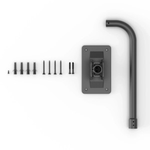 Kit de montage d'antenne Segway pour toit et mur (série X) noir, comprenant vis et chevilles.