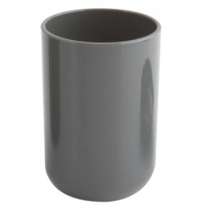 Dunkelgrauer MSV Becher Inagua aus Polyresin für Badaccessoires.