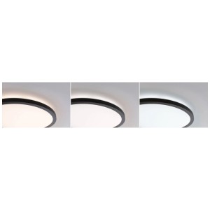Panneau LED noir Paulmann Atria Shine, Ø 19cm, avec couleur de lumière réglable (White Select).