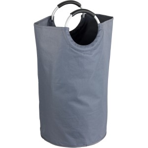 Cesto portabiancheria Wenko Jumbo, 69 l, antracite con manici in alluminio.
