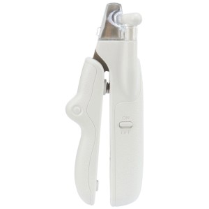 Tagliaunghie Trixie con LED, bianco, 15 cm, per la cura delle zampe del cane.