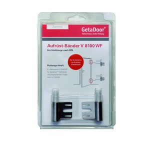 Set telaio GetaDoor per telaio porta in acciaio, 2 pezzi, per una facile installazione ed estensione dei telai delle porte.