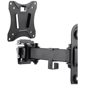 Supporto TV da parete Schwaiger Motion 2, nero, per piccoli schermi piatti fino a 29 pollici.