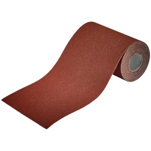 Rotolo di carta vetrata Wolfcraft, larghezza 115mm, lunghezza 5m, grana 80, per legno e metallo.
