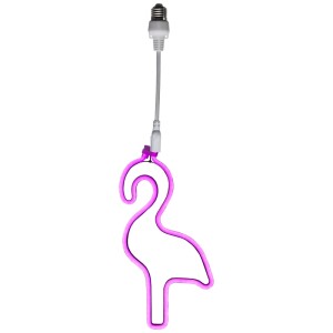 Applique murale LED flamant rose Connecta, blanc, E27, 8W. Lampe décorative pour intérieur et extérieur.