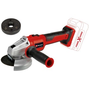 Einhell Akku-Winkelschleifer AXXIO 18/115 Q mit Akku und Schnellladegerät.