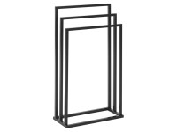 Handtuchständer Charras freistehend 3 Bügel Stahl Schwarz 45 x 84 cm