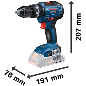 Avvitatore a percussione a batteria Bosch Professional GSB 18V-55 con batteria e L-Boxx.