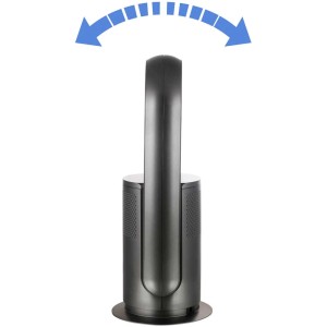 Ventilatore a torre nero Emerio 2in1 Hygeia con funzione di oscillazione.