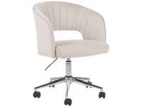 Beliani Sedia da scrivania Katonah Tessuto di velluto Beige