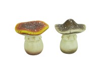 Pilz aus Keramik Braun-Beige 5,5 cm