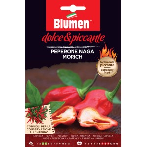 Graines de piment Naga Morich, variété de piment très fort pour jardin et balcon.
