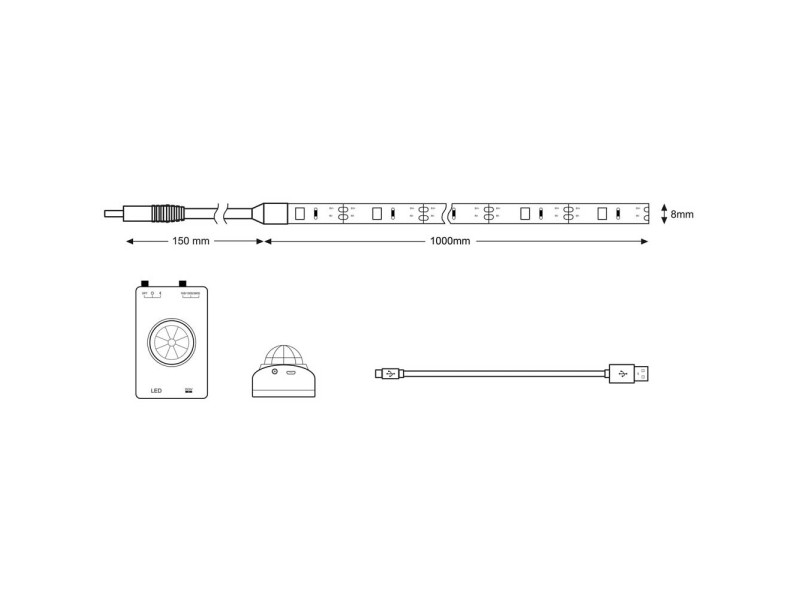 Paulmann Ruban LED détecteur de mouvement / capteur de crépuscule 1,4 W /  140 lm