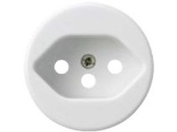 Hager Steckdosen-Frontplatte Basico 1 x Typ13 Weiss