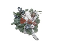 Grabgesteck Engel Zement mit Herz Metall (HxBxT) 8 x 18 x 18 cm