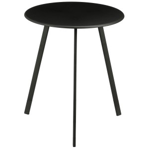Tavolino nero Mica Decorations Seatle, tavolo da giardino in metallo, Ø 38 cm.