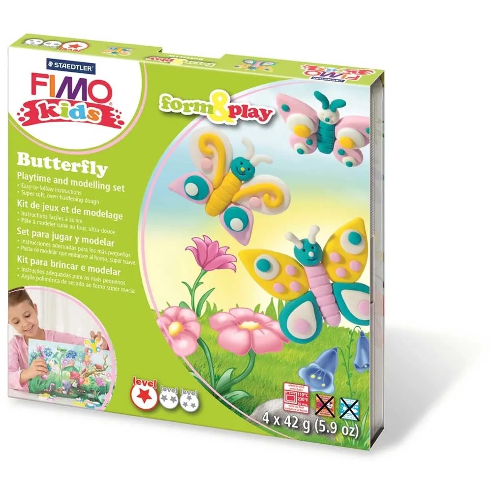 Fimo Kids Kit de pâtes à modeler et de jeu Butterfly
