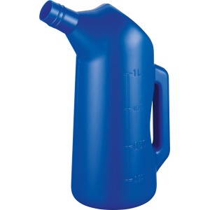 Pichet gradué LUX bleu avec échelle jusqu'à 1000 ml pour lubrifiants.