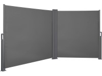 Seitenmarkise Cordoba Polyester Anthrazit 2-seitig je 300 x 150 cm