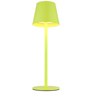 Lampada da tavolo a LED ricaricabile verde Globo Vannie I, metallo, Ø 11,5 cm, altezza 36 cm.