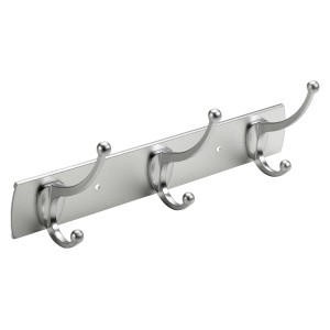 Appendiabiti Hettich con 3 ganci, finitura cromata opaca.