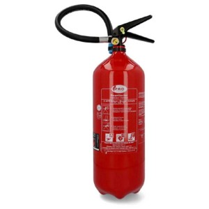 Extincteur à mousse Pro rouge 6 l avec poignée et manomètre pour classes de feu A, B et F.