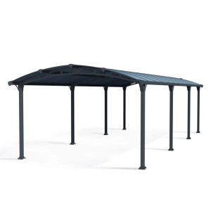 Canopia Carport Arcadia 8500 antracite, 360x860 cm. Robusto riparo per auto, moto o biciclette.