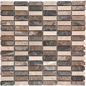 Mosaico in pietra naturale Atlas Multicolor, 30x30 cm. Mosaico color naturale per pareti e pavimenti.
