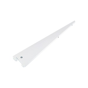 Support en U blanc en acier (37 cm) pour étagères, charge max. 50 kg.
