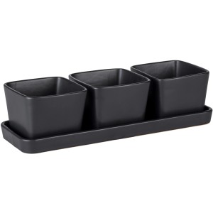 Wenko Snack- und Dip-Schalen Set Black Outdoor Kitchen, 4-teilig, schwarz.