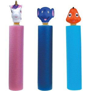 Happy People pistolets à eau, 3 modèles assortis : licorne, éléphant et poisson, 26 cm de long.