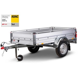 Remorque Stema Variolux 750 avec roue jockey et antivol, non freinée.
