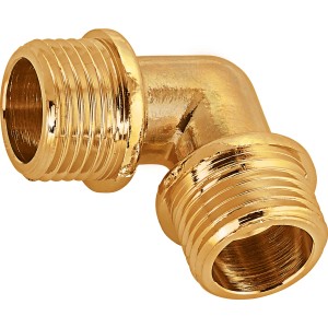 Raccordo a gomito filettato LUX in ottone, 26,4 mm (R 3/4), per collegare tubi ad angolo di 90 gradi.